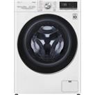 LG TurboWash with AI DD V7 F4V710WTSE WiFi-enabled 9 kg 1400 Spin Washing Machine - White, White