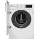 BEKO WTIK84121 Integrated 8 kg 1400 Spin Washing Machine, White