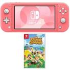 Nintendo Switch Lite (Coral) & Animal Crossing: New Horizons Bundle, Pink