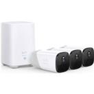 EUFY Cam 2 Pro 2K WiFi Security Camera System - 3 Cameras, White