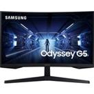 SAMSUNG Odyssey G5 LC27G55TQBUXXU Quad HD 27" Curved LED Gaming Monitor - Black, Black