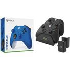 Xbox Xbox Wireless Controller & Venom Xbox Series X/S Twin Docking Station Bundle - Shock Blue