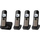 PANASONIC KX-TGC464EB Cordless Phone - Quad Handsets, Black
