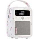 VQ Monty Portable DAB? Bluetooth Radio - Cath Kidston Scattered Rose, White,Patterned