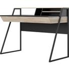 ALPHASON Salcombe AW3160 Desk - Black & Oak