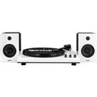 GEMINI TT-900 Bluetooth Turntable with Stereo Speakers - White, White