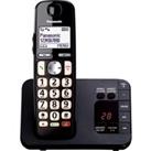 PANASONIC KX-TGE820EB Cordless Phone, Black