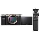 Sony a7 C Mirrorless Camera & GP-VPT2BT Shooting Grip Bundle - Silver, Body Only, Silver/Grey