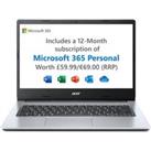 ACER Aspire 1 14" Laptop - IntelCeleron, 128 GB eMMC, Silver, Silver/Grey