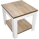 AVF Whitesands FT50WSSW Side Table - Wood & White