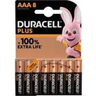 DURACELL Plus AAA Alkaline Batteries - Pack of 8