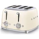 SMEG 50's Retro Style TSF03CRUK 4-Slice Toaster - Cream