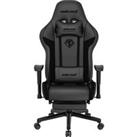 ANDASEAT Jungle II Footrest Edition Gaming Chair - Black, Black