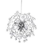 INTERIORS by Premier Crystal and Chrome Pendant Ceiling Light - Silver