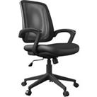 Roseville Executive Office Chair Height Adjustable Black Faux Leather