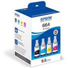 EPSON 664 EcoTank Cyan, Magenta, Yellow & Black Ink Bottles, Black,Cyan,Magenta,Yellow,Tri-colou