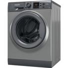 HOTPOINT NSWR 845C GK UK N 8 kg 1400 Spin Washing Machine - Graphite, Silver/Grey