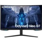 SAMSUNG Odyssey G7 Neo 4K Ultra HD 32" Curved Quantum Dot Gaming Monitor - Black, Black
