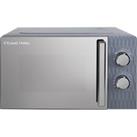 RUSSELL HOBBS Honeycomb RHMM715G Compact Solo Microwave - Grey, Silver/Grey