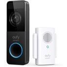 EUFY Slim Video Doorbell 1080p with Base Station - Battery Powered, Black