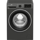 BEKO IronFast RecycledTub B3W5841IG Bluetooth 8 kg 1400 Spin Washing Machine - Graphite, Silver/Grey