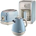 ARIETE ARPK9 Vintage Toaster, Kettle & Coffee Machine Bundle - Blue