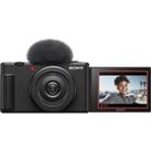 SONY ZV-1F Compact Vlogging Camera - Black, Black