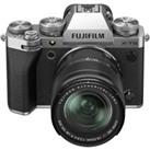 FUJIFILM X-T5 Mirrorless Camera with FUJINON XF 18-55 mm f/2.8-4 R LM OIS Lens - Silver, Silver/Grey