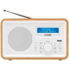 LOGIK LHDR23 Portable Dab? Radio - White & Brown, Brown,White