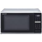 SHARP RS172TS Compact Solo Microwave - Silver, Silver/Grey