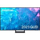 75" SAMSUNG QE75Q70CATXXU Smart 4K Ultra HD HDR QLED TV with Bixby & Alexa, Silver/Grey