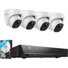 REOLINK NVS8-5KD4-A 8-channel 4K Ultra HD NVR Security System - 2 TB, 4 Cameras, White