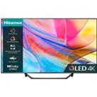 50" HISENSE 50A7KQTUK Smart 4K Ultra HD HDR QLED TV with Amazon Alexa, Silver/Grey