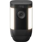 RING Spotlight Cam Pro Full HD 1080p WiFi Security Camera - Wired, Black, Black
