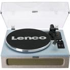 LENCO LS-440 Belt Drive Bluetooth Turntable - Blue & Taupe, Blue,Silver/Grey