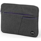 GOJI G14LSPP24 13" Laptop Sleeve - Grey & Purple, Silver/Grey,Purple