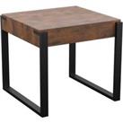 AVF Ridgewood FT50RIDDW Side Table - Dark Wood & Black