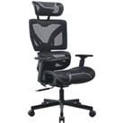 ADX Ergonomic X 24 Gaming Chair - Black & Grey, Black,Silver/Grey