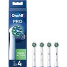 ORAL B CrossAction X-Filaments Replacement Toothbrush Head ? Pack of 4, White