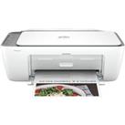 HP DeskJet 2820e All-in-One Wireless Inkjet Printer & Instant Ink with HP, Silver/Grey,White