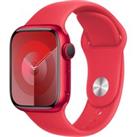 APPLE Watch Series 9 - 41 mm (PRODUCT)RED Aluminium Case with (PRODUCT)RED Sport Band, M/L, Red