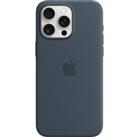 APPLE iPhone 15 Pro Max Silicone Case with MagSafe - Storm Blue, Blue