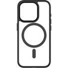 QDOS Hybrid Soft Snap iPhone 15 Pro Case - Clear & Black, Black,Clear