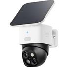 EUFY SoloCam S340 3K WiFi CCTV Camera with Solar Panel - 8 GB, White