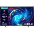 65" HISENSE 65E7KQTUK PRO Smart 4K Ultra HD HDR QLED TV with Amazon Alexa, Black