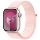 APPLE Watch Series 9 - 41 mm Pink Aluminium Case with Light Pink Sport Loop, Pink