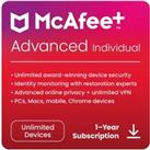 MCAFEE Plus Advanced Individual - 1 year (auto-renewal) for unlimited devices (download)