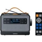LENCO Senior PDR-065 Portable DAB? Smart Bluetooth Clock Radio - Black, Silver/Grey,Black
