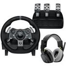 Logitech G920 Racing Wheel with Pedals & ASTRO A10 Gaming Headset Bundle