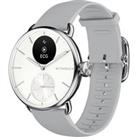 WITHINGS ScanWatch 2 Hybrid Smart Watch - White, 38 mm, Silver/Grey,White